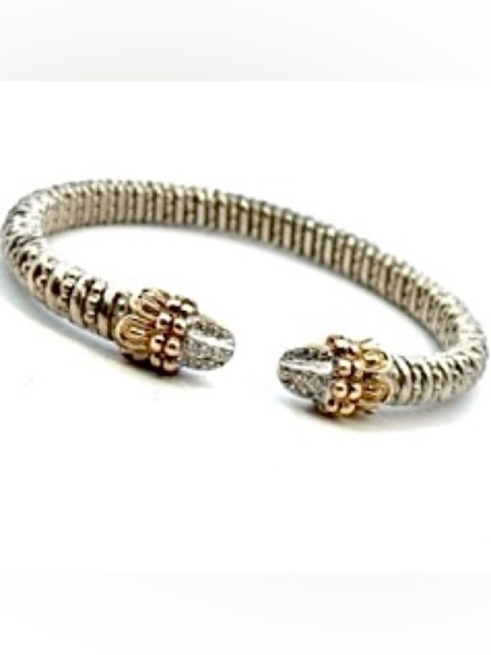 Alwand Vahan sterling silver and 14K yellow gold flex cuff bracelet